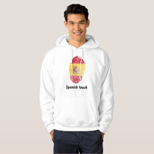 Spaanse vlag voor vingerafdrukken hoodie