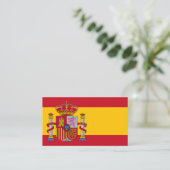 Spaanse vlag & wapen, Vlag van Spanje Visitekaartje (Staand voorkant)