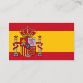 Spaanse vlag & wapen, Vlag van Spanje Visitekaartje (Voorkant)