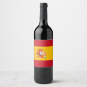 Spaanse vlag wijn etiket (Voorkant)
