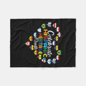 Spaanse vlaggen vieren Spaans erfgoed Fleece Deken (Voorkant (Horizontaal))