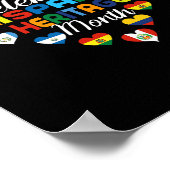 Spaanse vlaggen vieren Spaans erfgoed Poster (Hoek)