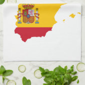 Spaanse vlaggenkaart theedoek (Gevouwen)