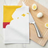 Spaanse vlaggenkaart theedoek (Quarter Fold)