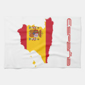 Spaanse vlaggenkaart theedoek (Horizontaal)