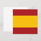 Spaanse vlaggenuitnodiging kaart (Voorkant / Achterkant)