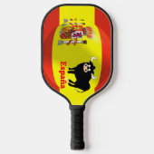 Spaanse vlaggenzwarte stip pickleball paddle (Voorkant)