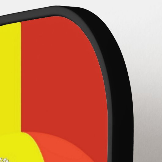 Spaanse vlaggenzwarte stip pickleball paddle (Links Detail)