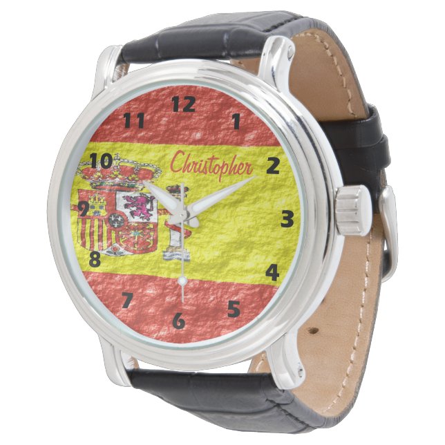 Spaanse vlagontwerp horloge (Gekanteld)