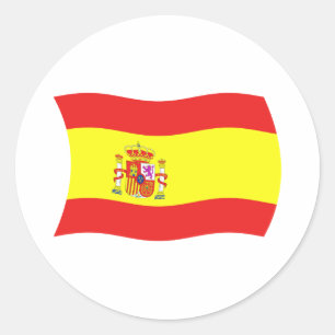 Spaanse Vlagsticker Ronde Sticker
