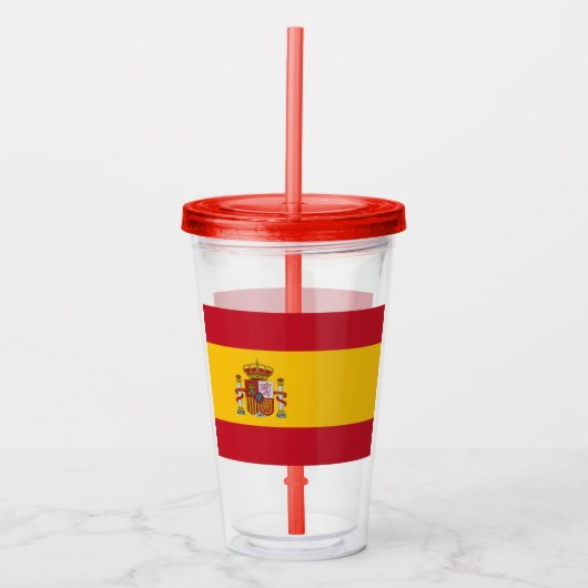 Spaanse vlagtumoren acryl drinkbeker (Voorkant)