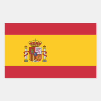 Spaanse vlagvarken rechthoekige sticker