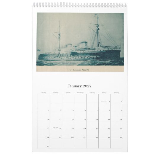 Spaanse vloot 1898 kalender (Jan 2027)