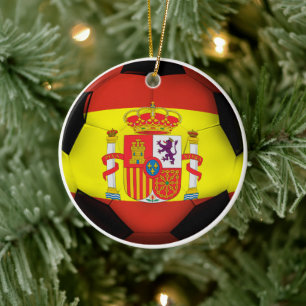 Spaanse Voetbal Sportartikelen Keramisch Ornament