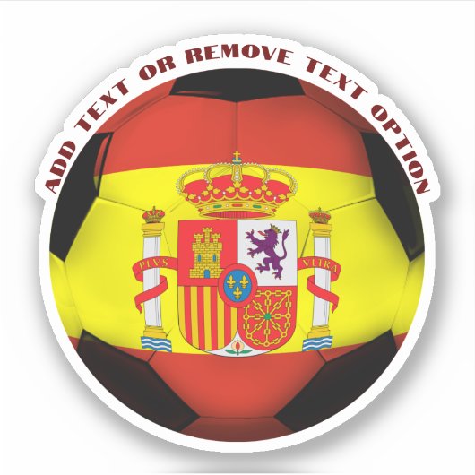 Spaanse Voetbal Sporten Sticker (Voorkant)