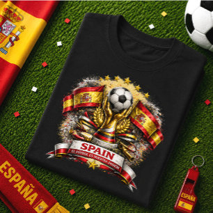 Spaanse Voetbalfan La Roja Voetbal WK Futbol T-shirt