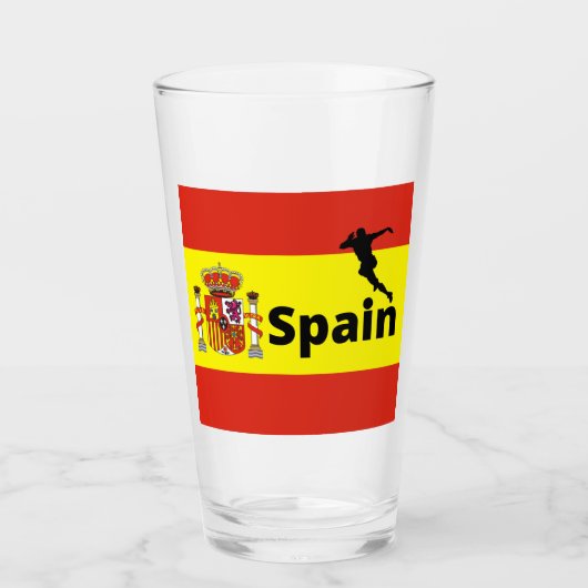 Spaanse voetballer Glass Glas (Voorkant)