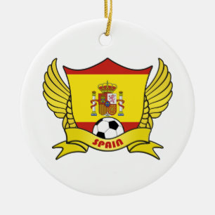 Spaanse voetbalornament keramisch ornament