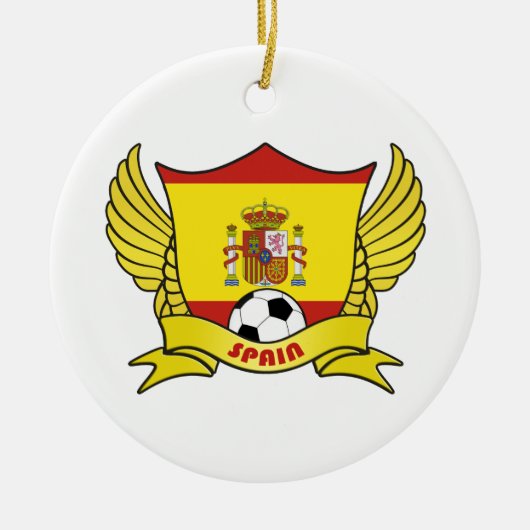Spaanse voetbalornament keramisch ornament (Voorkant)