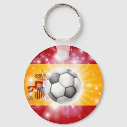 Spaanse voetbalvlag sleutelhanger (Voorkant)