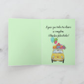 Spaanse vogelretro Fiat 500 Kaart (Binnen)