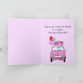 Spaanse vogelretro Fiat 500 Kaart (Binnen)