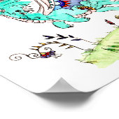 Spaanse volkskunst baby dragon poster (Hoek)