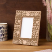 Spaanse volkskunst geïnspireerde bloemen gegraveerde lijstjes (Links)