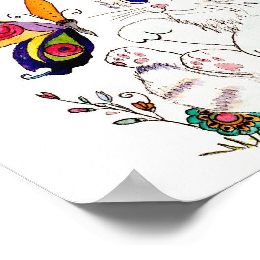 Spaanse volkskunst kitten poster (Hoek)