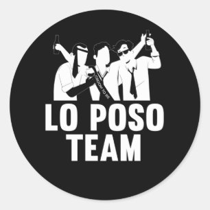 Spaanse vrijgezellenfeest Lo Sposo Team Bruidegom Ronde Sticker