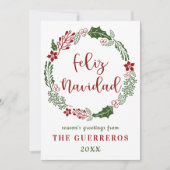 Spaanse vrolijke kerstdagen, op maat feestdagenkaart (Voorkant)