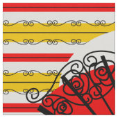 Spaanse waaier streep stof grote print (Close Up)