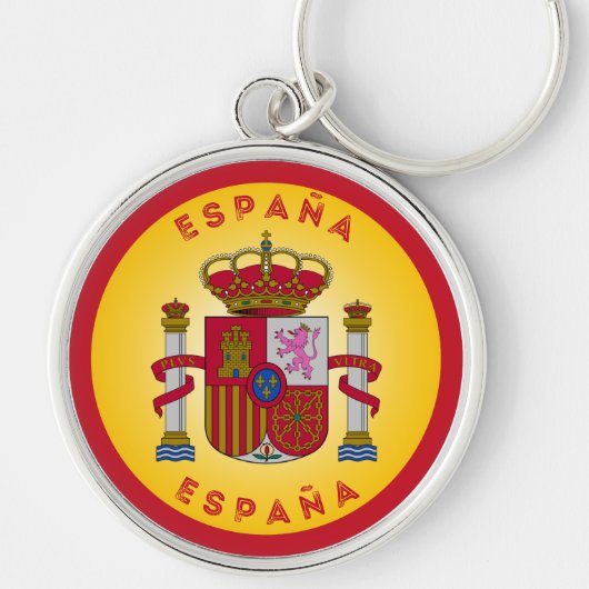 Spaanse Wapen Cirkelvorm Sleutelhanger (Voorkant)