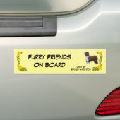 Spaanse Waterdog en Gele Rozen Bumpersticker (Op auto)