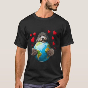 Spaanse Waterhond Aardedag Knuffel Liefde Baasje O T-shirt