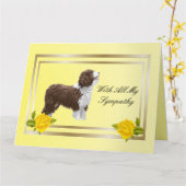 Spaanse waterhond en gele rozen - Groot Kaart (Gele Bloem)