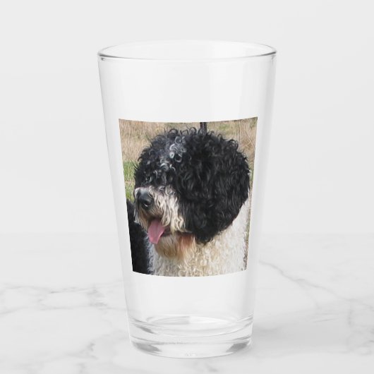 Spaanse waterhond glas (Voorkant)