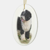 Spaanse waterhond keramisch ornament (Links)