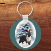 Spaanse Waterhond Kerstcadeaus Sleutelhanger (Voorkant)