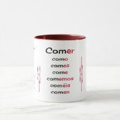 Spaanse werkwoorden leren onderwijzen mok (Midden)