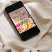 Spaanse wijn- en kaasproeverij 30e verjaardagsfees kaart