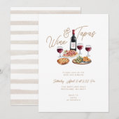 Spaanse wijn en tapas Mexicaanse uitnodiging (Voorkant / Achterkant)