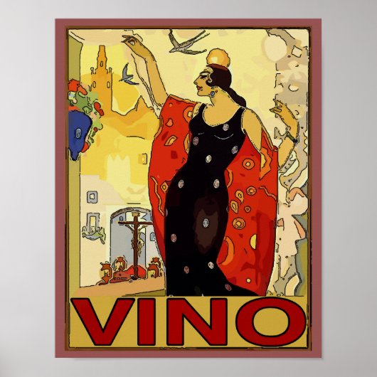 Spaanse wijn, vinino poster (Voorkant)