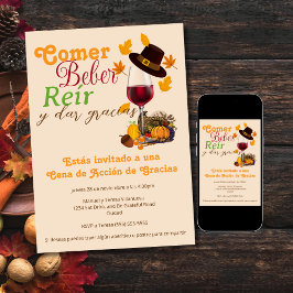 Spaanse wijnglas eten drinken thanksgiving diner kaart