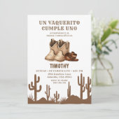 Spaanse Wild West Vaquerito Cowboy schoenen Verjaa Kaart (Staand voorkant)