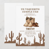 Spaanse Wild West Vaquerito Cowboy schoenen Verjaa Kaart (Voorkant / Achterkant)