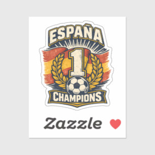 Spaanse WK-kampioenen Vintage voetbalbadge R Sticker