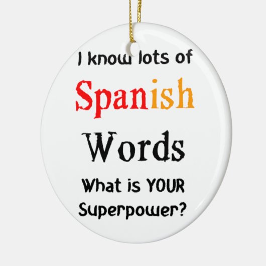 spaanse woorden keramisch ornament (Links)