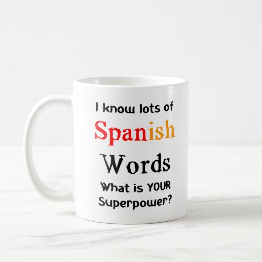 Spaanse woorden koffiemok (Links)
