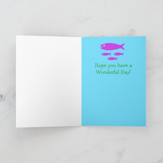  Spaanse zeemeermin Happy Birthday Kaart (Binnen)